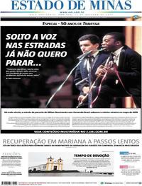 Capa do jornal Estado de Minas 01/10/2017