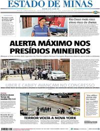 Capa do jornal Estado de Minas 01/11/2017