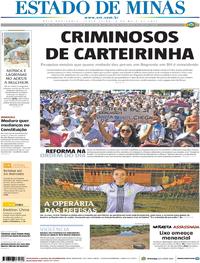 Capa do jornal Estado de Minas 02/05/2017