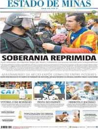 Capa do jornal Estado de Minas 02/10/2017
