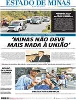 Capa do jornal Estado de Minas 03/01/2017