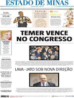 Capa do jornal Estado de Minas 03/02/2017