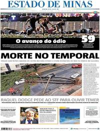 Capa do jornal Estado de Minas 03/10/2017