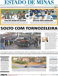 Capa do jornal Estado de Minas 04/05/2017