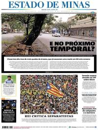 Capa do jornal Estado de Minas 04/10/2017