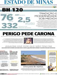 Capa do jornal Estado de Minas 04/11/2017