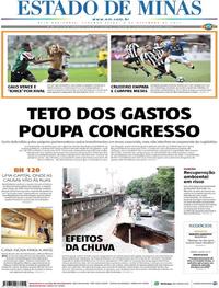 Capa do jornal Estado de Minas 04/12/2017