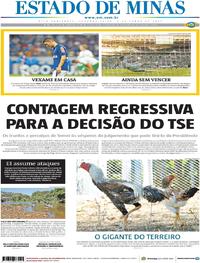 Capa do jornal Estado de Minas 05/06/2017