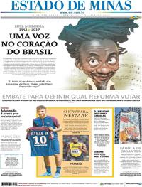 Capa do jornal Estado de Minas 05/08/2017