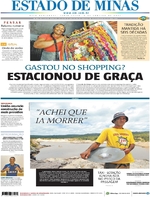 Capa do jornal Estado de Minas 06/01/2017