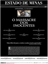 Capa do jornal Estado de Minas 06/10/2017