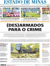 Capa do jornal Estado de Minas 07/08/2017