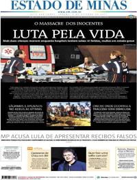 Capa do jornal Estado de Minas 07/10/2017