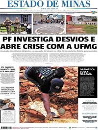 Capa do jornal Estado de Minas 07/12/2017