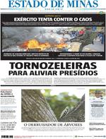 Capa do jornal Estado de Minas 08/02/2017