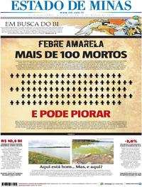 Capa do jornal Estado de Minas 08/03/2017