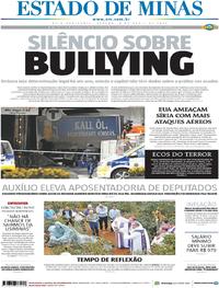 Capa do jornal Estado de Minas 08/04/2017