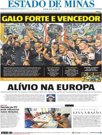 Capa do jornal Estado de Minas 08/05/2017