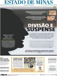 Capa do jornal Estado de Minas 08/06/2017