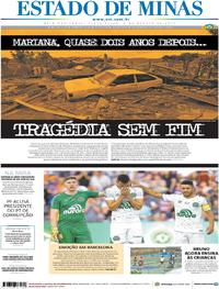 Capa do jornal Estado de Minas 08/08/2017