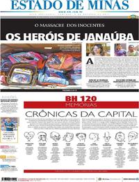 Capa do jornal Estado de Minas 08/10/2017