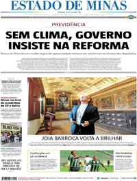 Capa do jornal Estado de Minas 08/11/2017