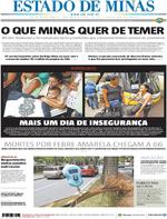 Capa do jornal Estado de Minas 09/02/2017
