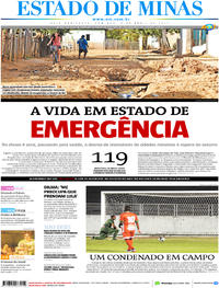 Capa do jornal Estado de Minas 09/04/2017