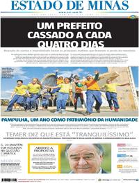 Capa do jornal Estado de Minas 09/07/2017
