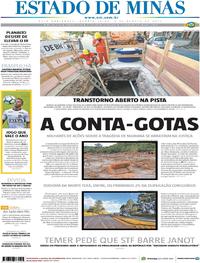 Capa do jornal Estado de Minas 09/08/2017