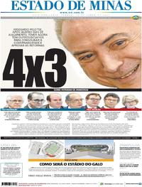 Capa do jornal Estado de Minas 10/06/2017