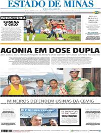Capa do jornal Estado de Minas 10/08/2017
