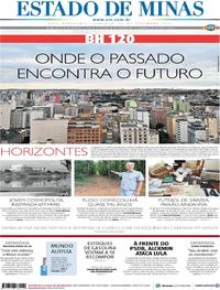 Capa do jornal Estado de Minas 10/12/2017