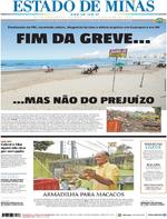 Capa do jornal Estado de Minas 11/02/2017