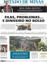 Capa do jornal Estado de Minas 11/03/2017