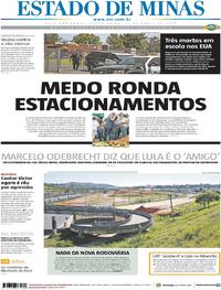 Capa do jornal Estado de Minas 11/04/2017