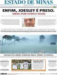 Capa do jornal Estado de Minas 11/09/2017