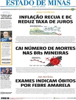 Capa do jornal Estado de Minas 12/01/2017