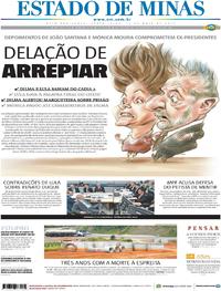 Capa do jornal Estado de Minas 12/05/2017