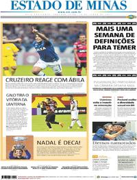Capa do jornal Estado de Minas 12/06/2017