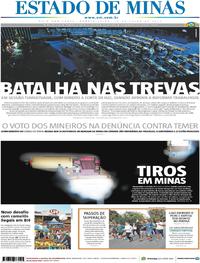 Capa do jornal Estado de Minas 12/07/2017