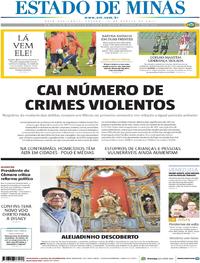 Capa do jornal Estado de Minas 12/08/2017