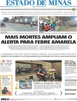 Capa do jornal Estado de Minas 13/01/2017