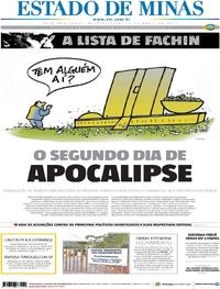 Capa do jornal Estado de Minas 13/04/2017