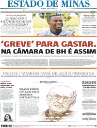 Capa do jornal Estado de Minas 13/05/2017