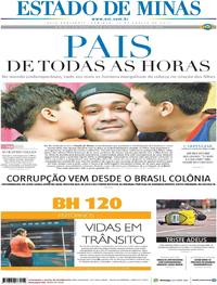 Capa do jornal Estado de Minas 13/08/2017