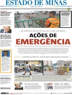 Capa do jornal Estado de Minas 14/01/2017