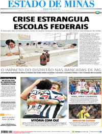 Capa do jornal Estado de Minas 14/08/2017