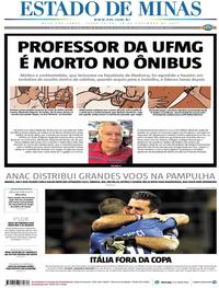 Capa do jornal Estado de Minas 14/11/2017