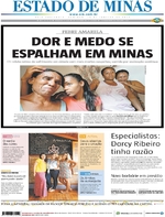 Capa do jornal Estado de Minas 15/01/2017